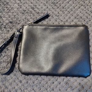 Steve Madden Black Leather Wallet Wristlet Clutch Bag!